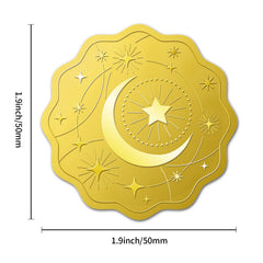BENECREAT self-adhesive moon-star stickers easy envelope sealing
