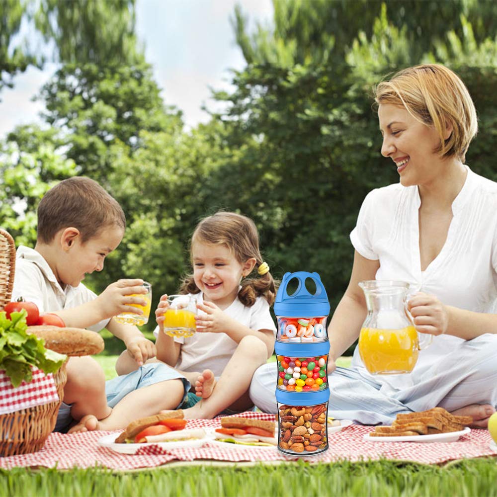 BeneLabel snack jars multipurpose blue container ideal for formula and snacks on the go