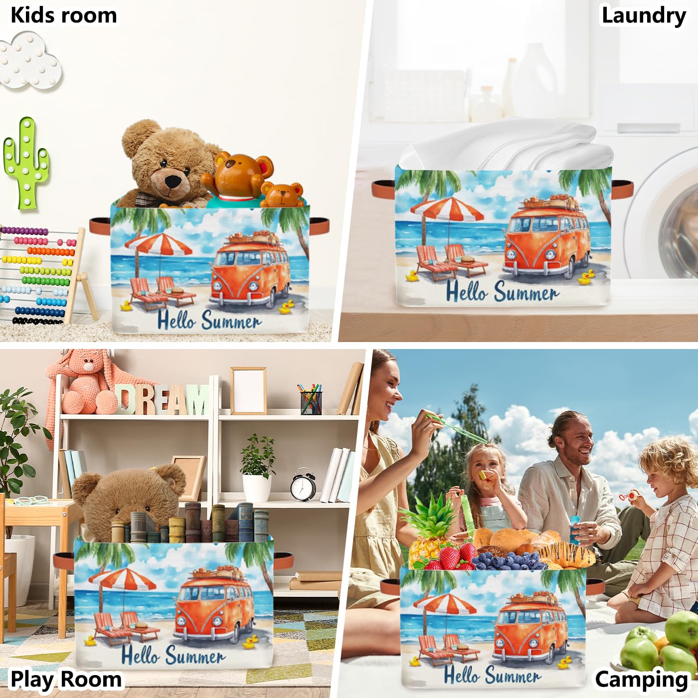 BENGRONGAE durable polyester bin withstands daily use as versatile home organization