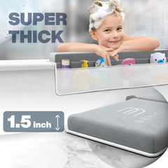 Benicci bath seat folds flat for compact storage after baths