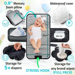Benicci changing pad waterproof surface enables quick wipe-clean cleanup