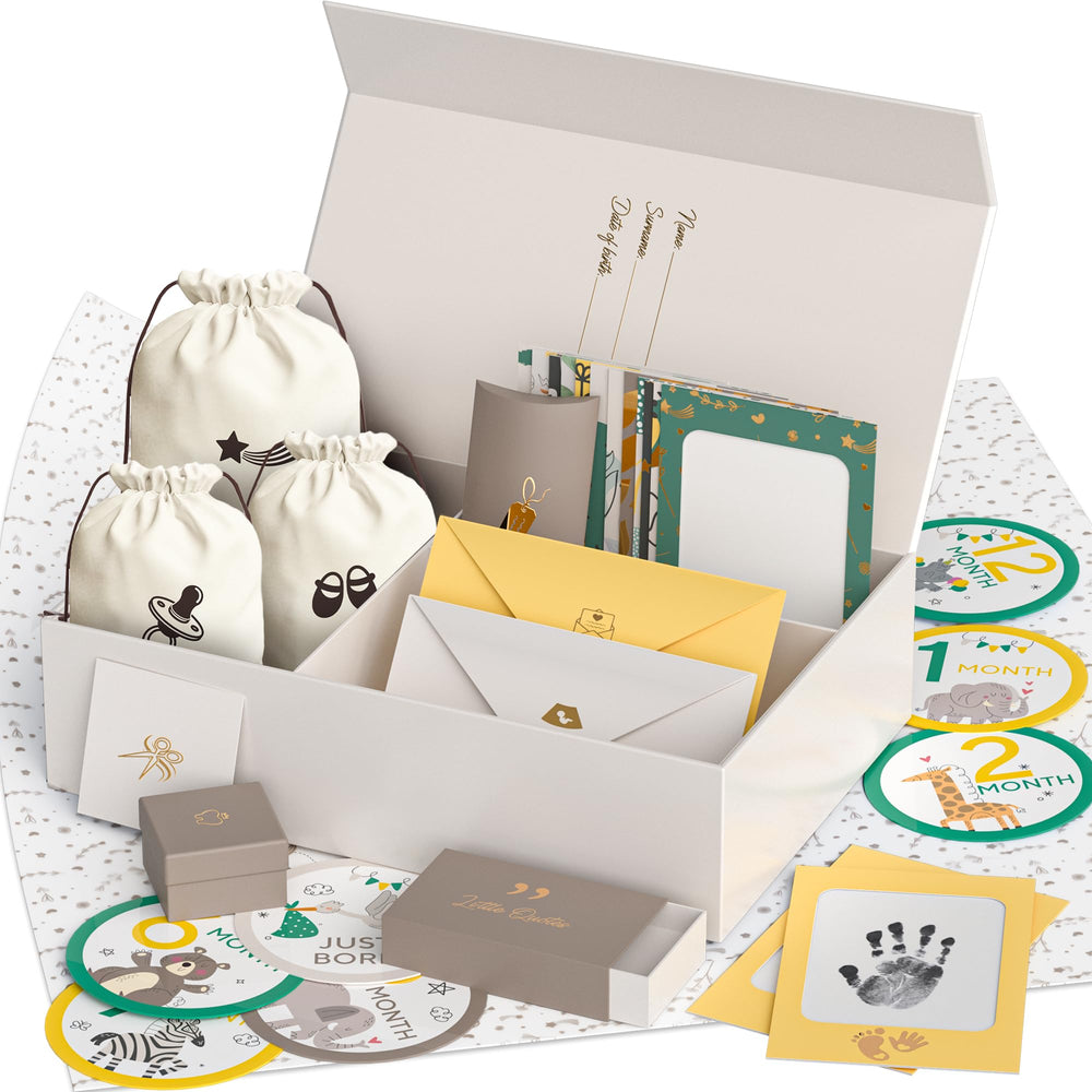 Benicci Ultimate Baby Keepsake Box gift-ready packaging for new parents