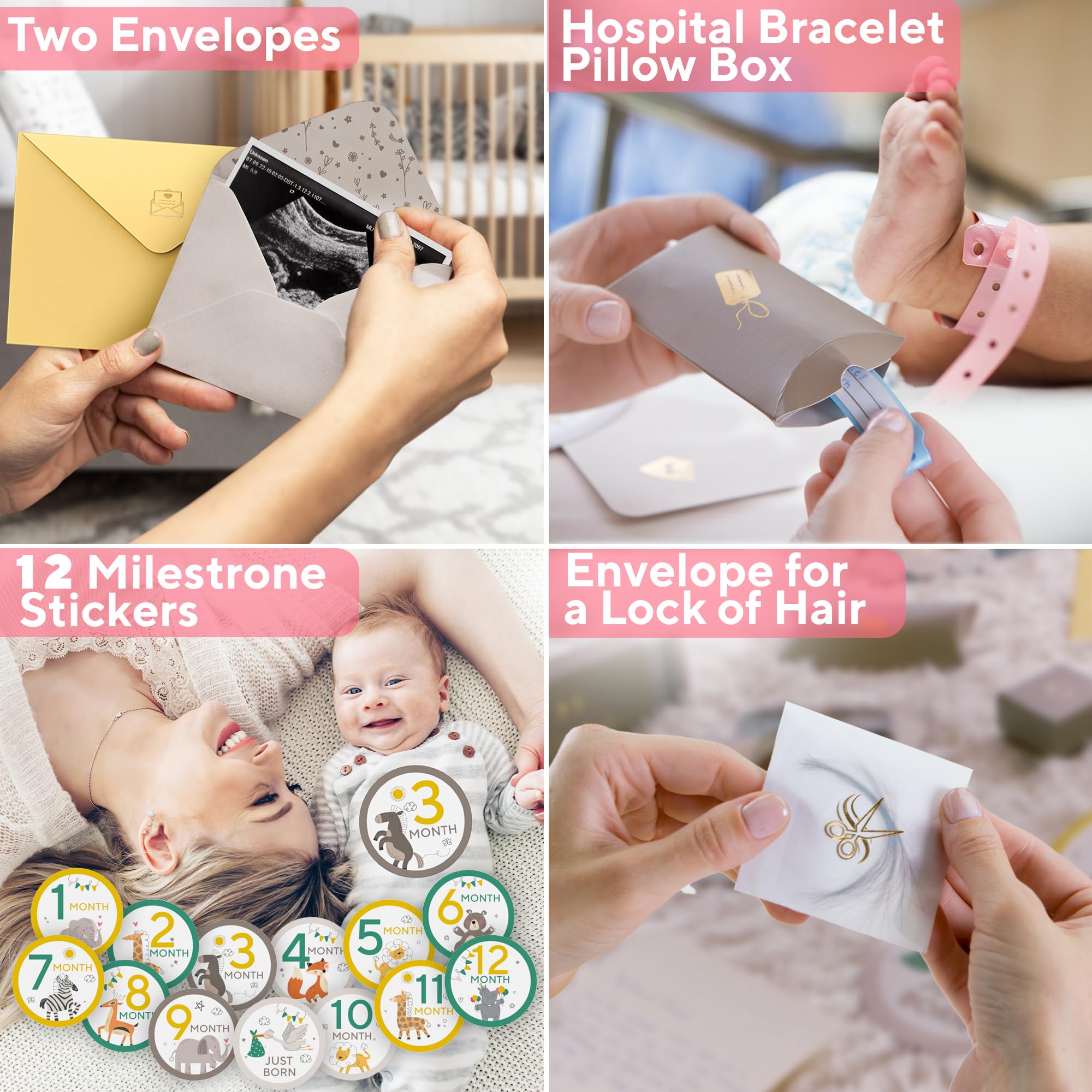 Benicci Ultimate Baby Keepsake Box imprint frames for tiny footprints and photos