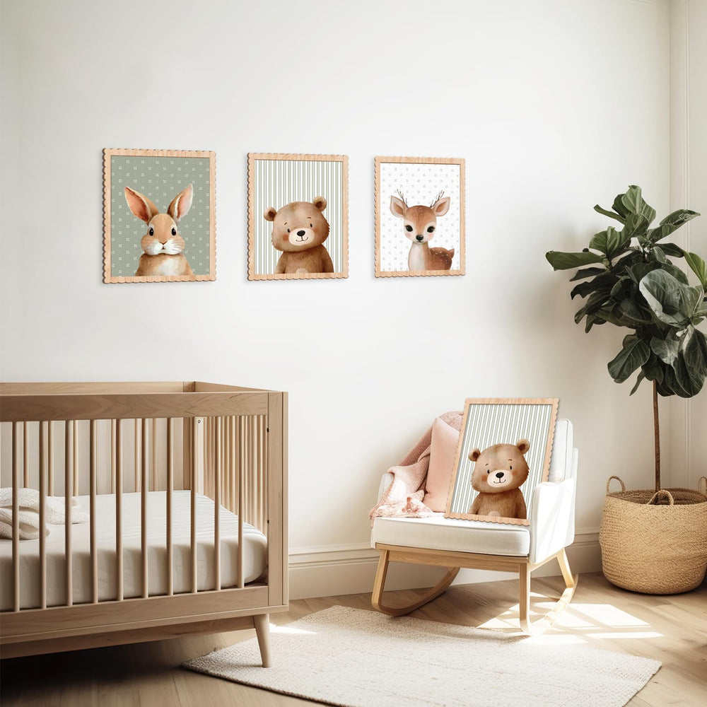 Benlarky deer print close-up shows crisp detail and woodland theme.