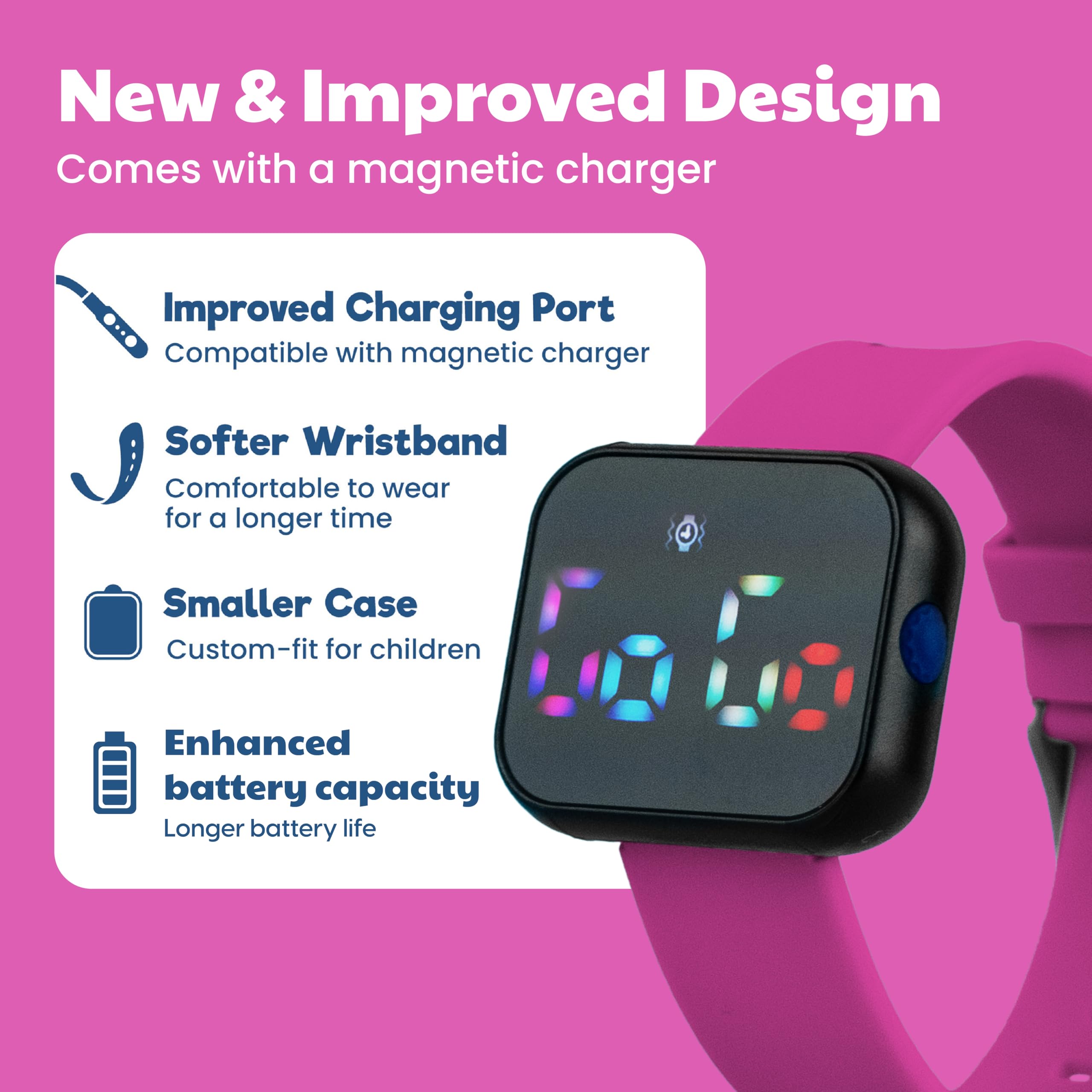 Benny Bradley's Potty Training Watch features a secure toddler-friendly strap.