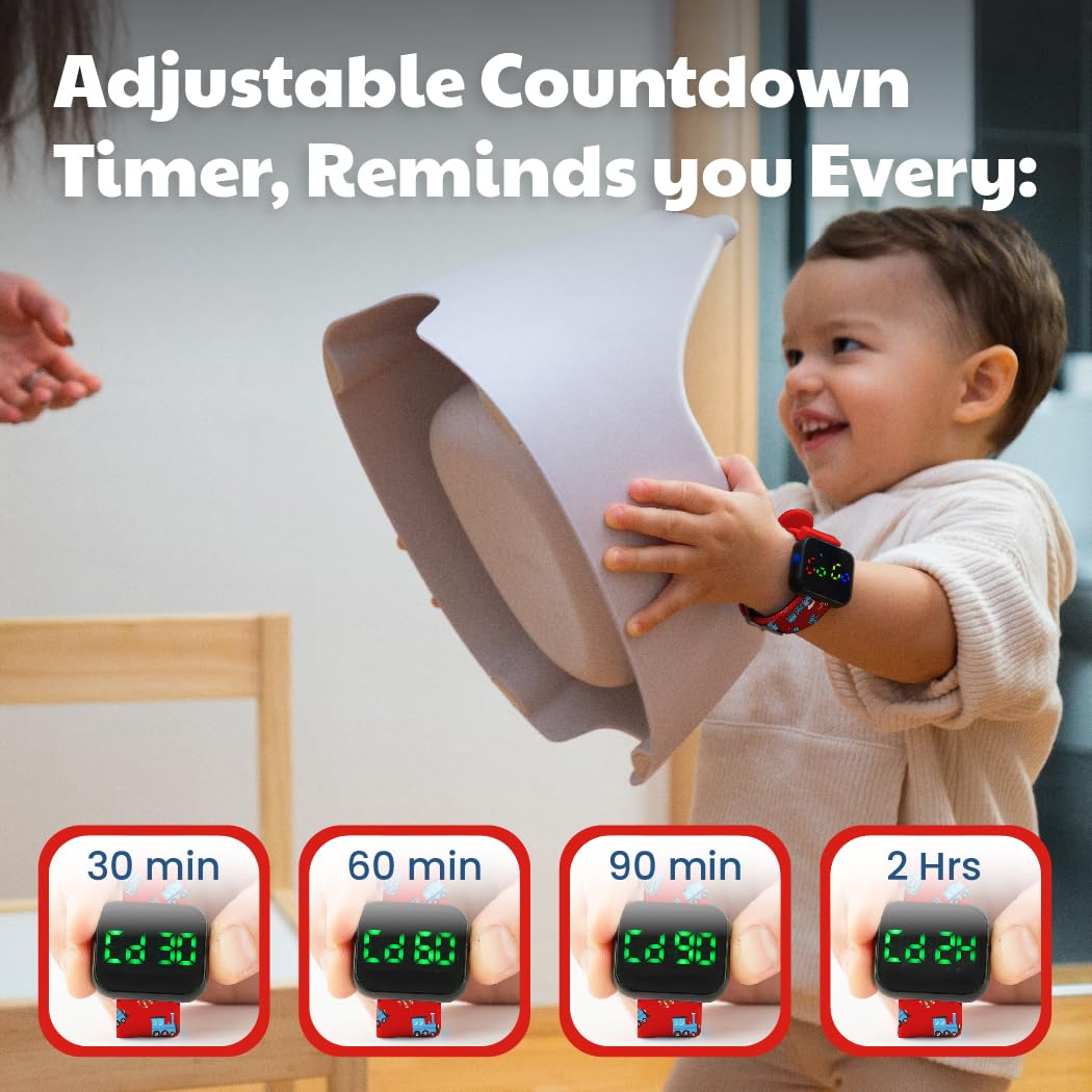 Benny Bradley's Potty Watch V2 tamper-proof reminder interface during busy days.