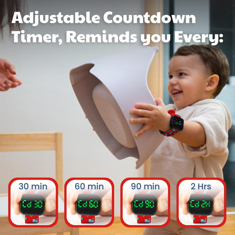 Benny Bradley's Potty Watch V2 tamper-proof reminder interface during busy days.