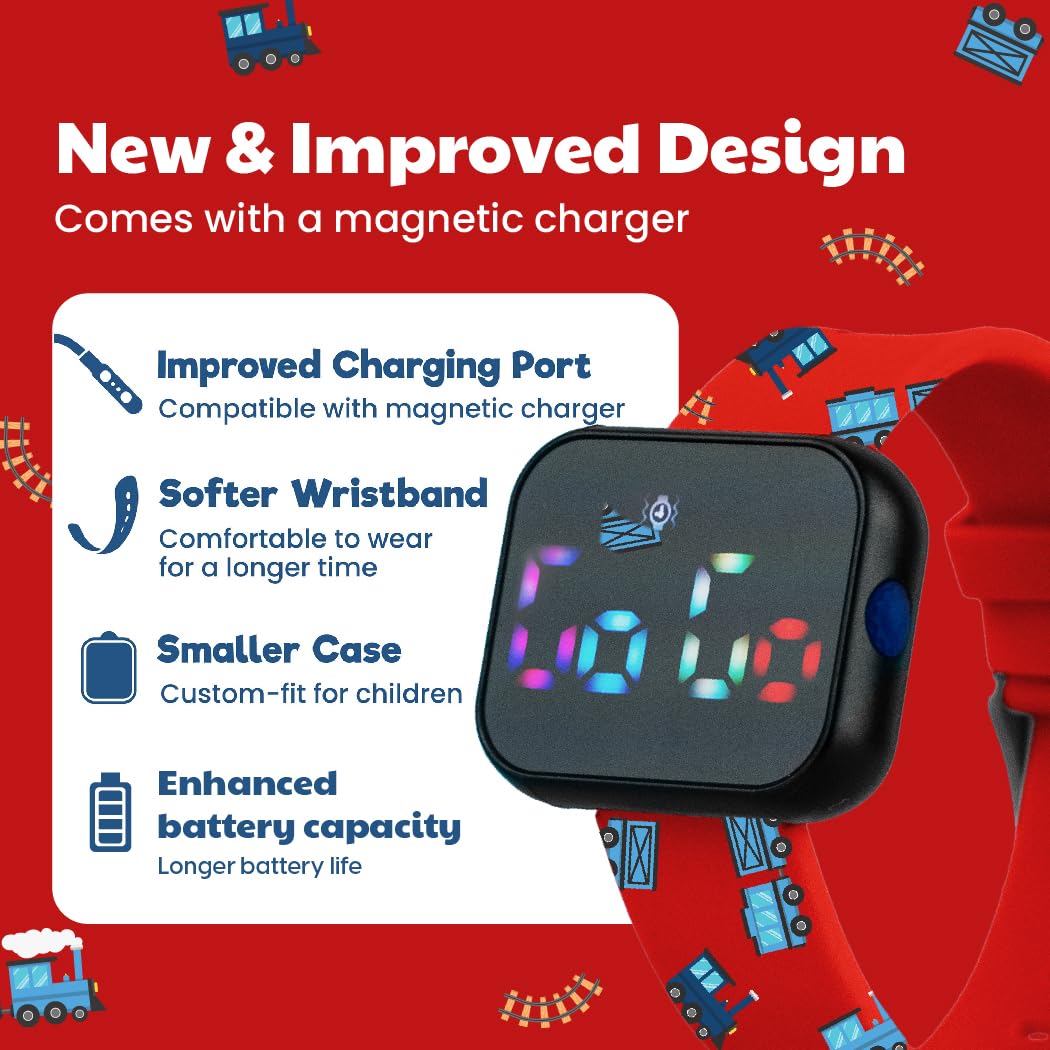 Benny Bradley's Potty Watch V2 USB charging for weekly battery life.