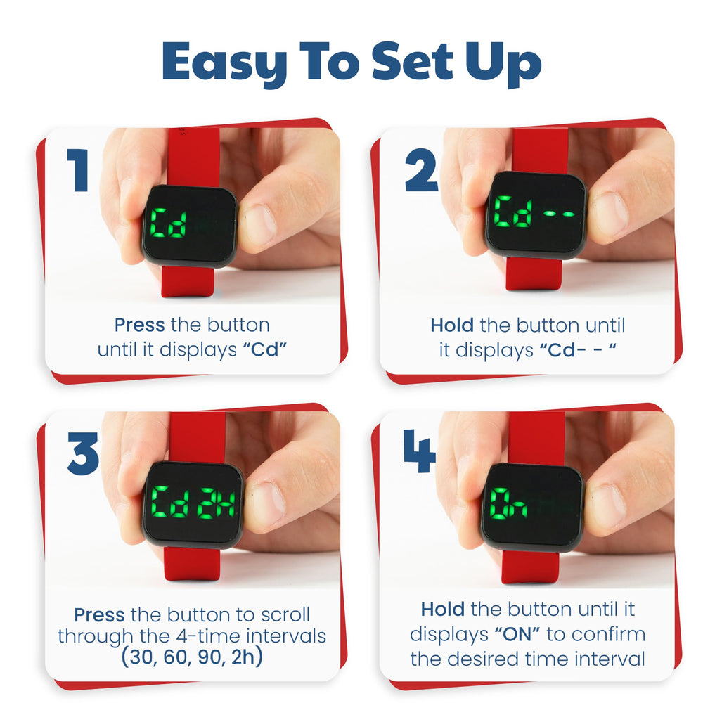 Benny Bradley's Potty Watch V4 crimson-sleep-function enables safe bedtime operation