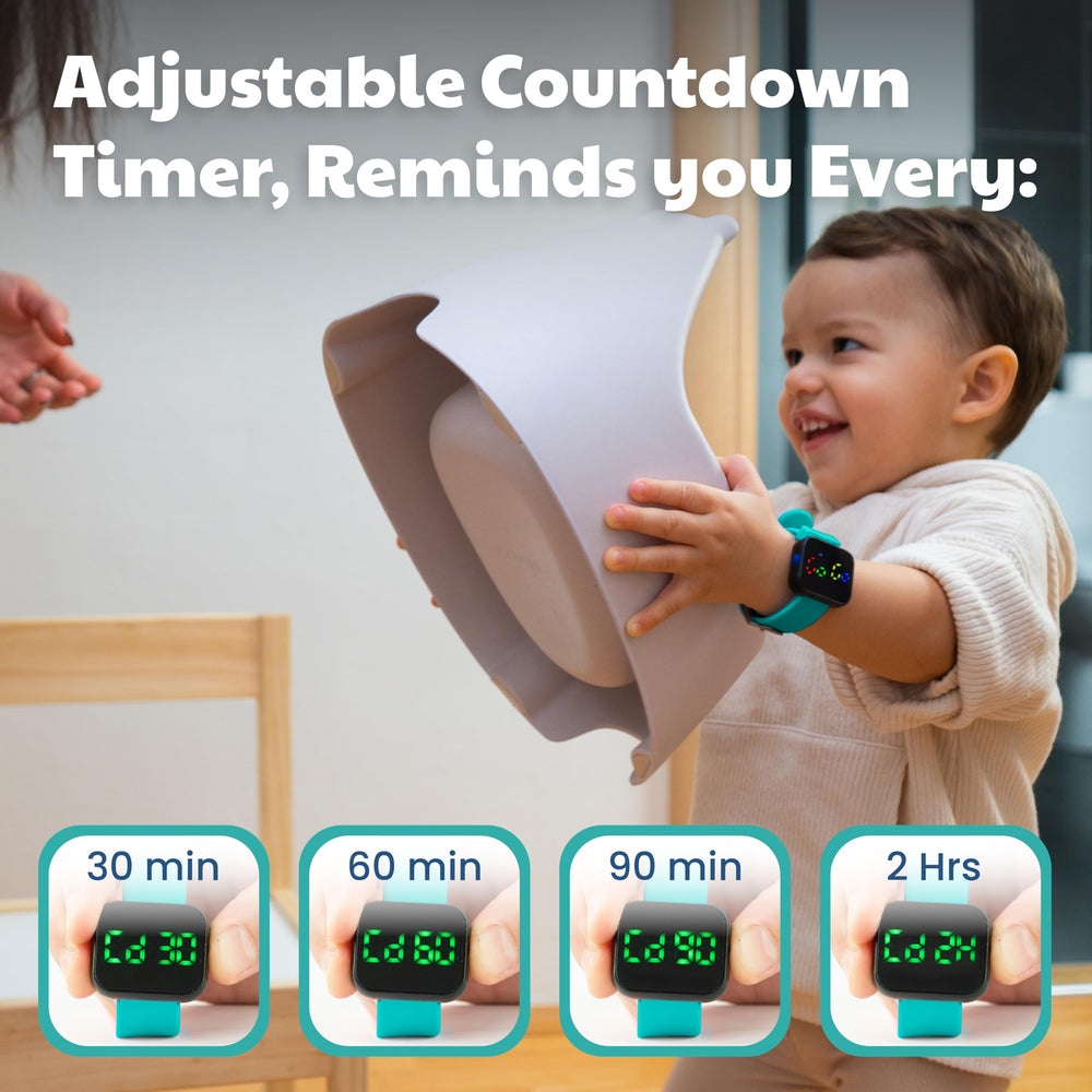 Benny Bradley's Potty Watch in vibration mode for quiet classroom reminders