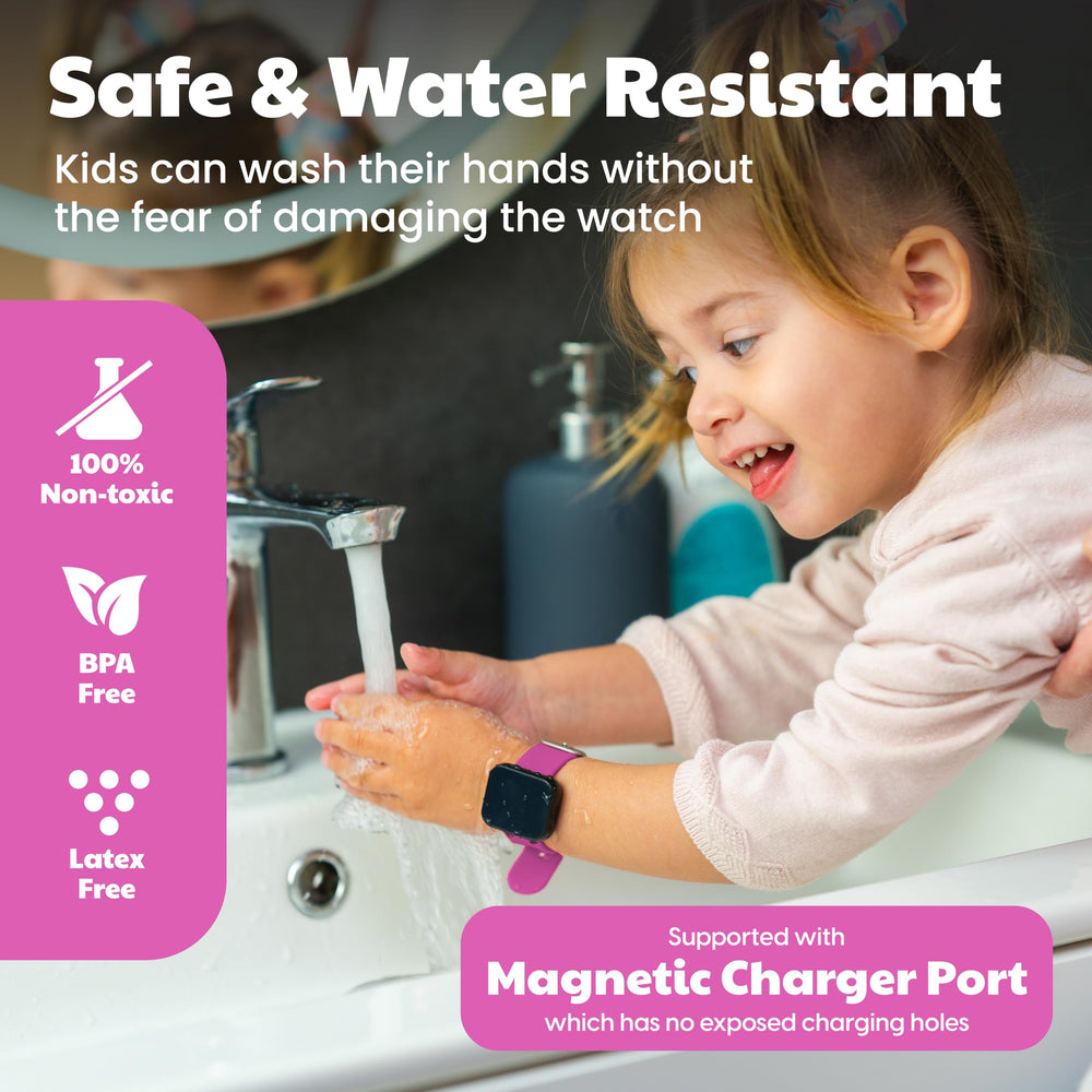 Benny Bradley's Potty Training Watch shows a water resistant design for active kids.