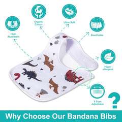 Benoxine baby bib back view shows warm fleece layer for extra absorbency and coziness.