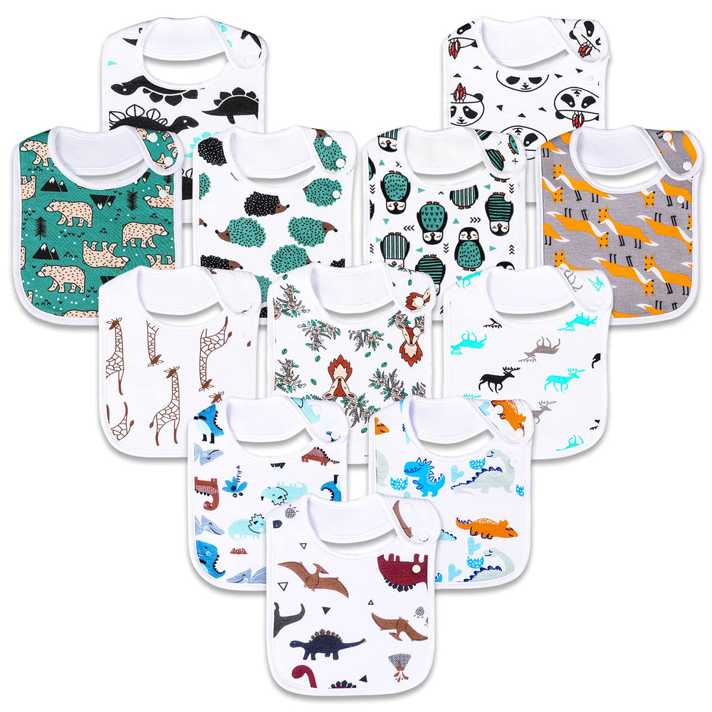 Benoxine baby bib soft front highlights 100% organic cotton for gentle skin contact and comfort.