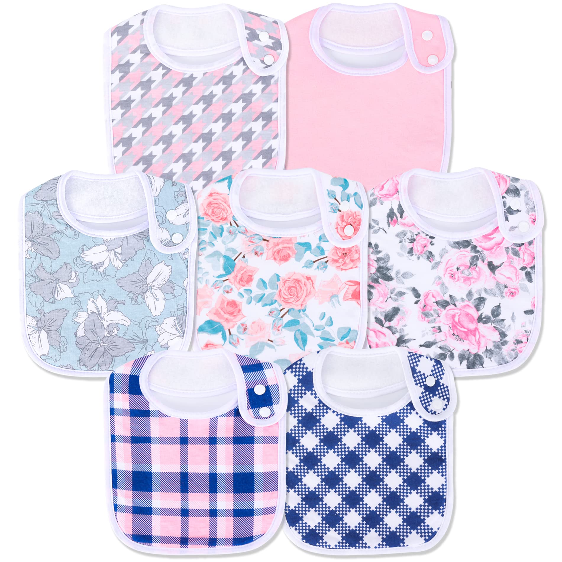 Benoxine baby bibs double layer organic cotton front for enhanced absorption during drool