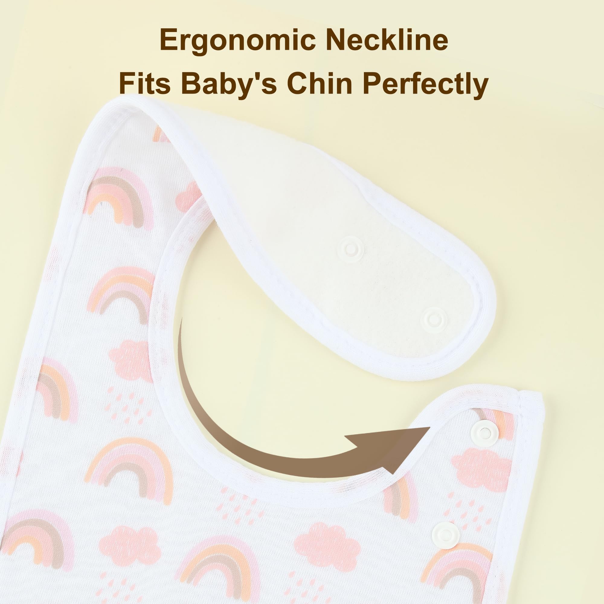 Benoxine baby bibs multicolor patterns on display to inspire mix-and-match outfits.