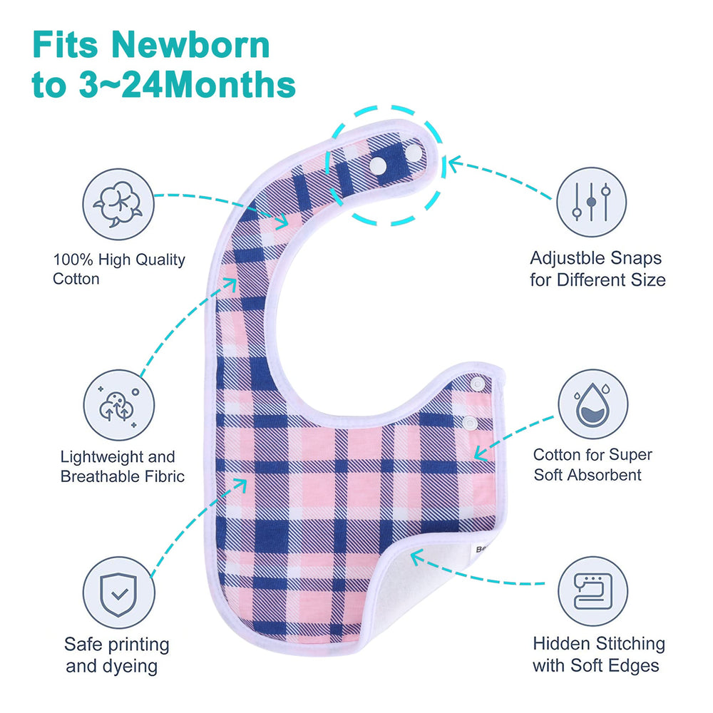 Benoxine baby bibs neutral prints for unisex everyday wear