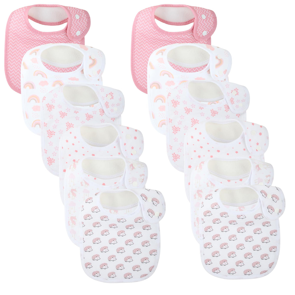 Benoxine baby bibs soft organic cotton front view for gentle drool protection and all-day wear.