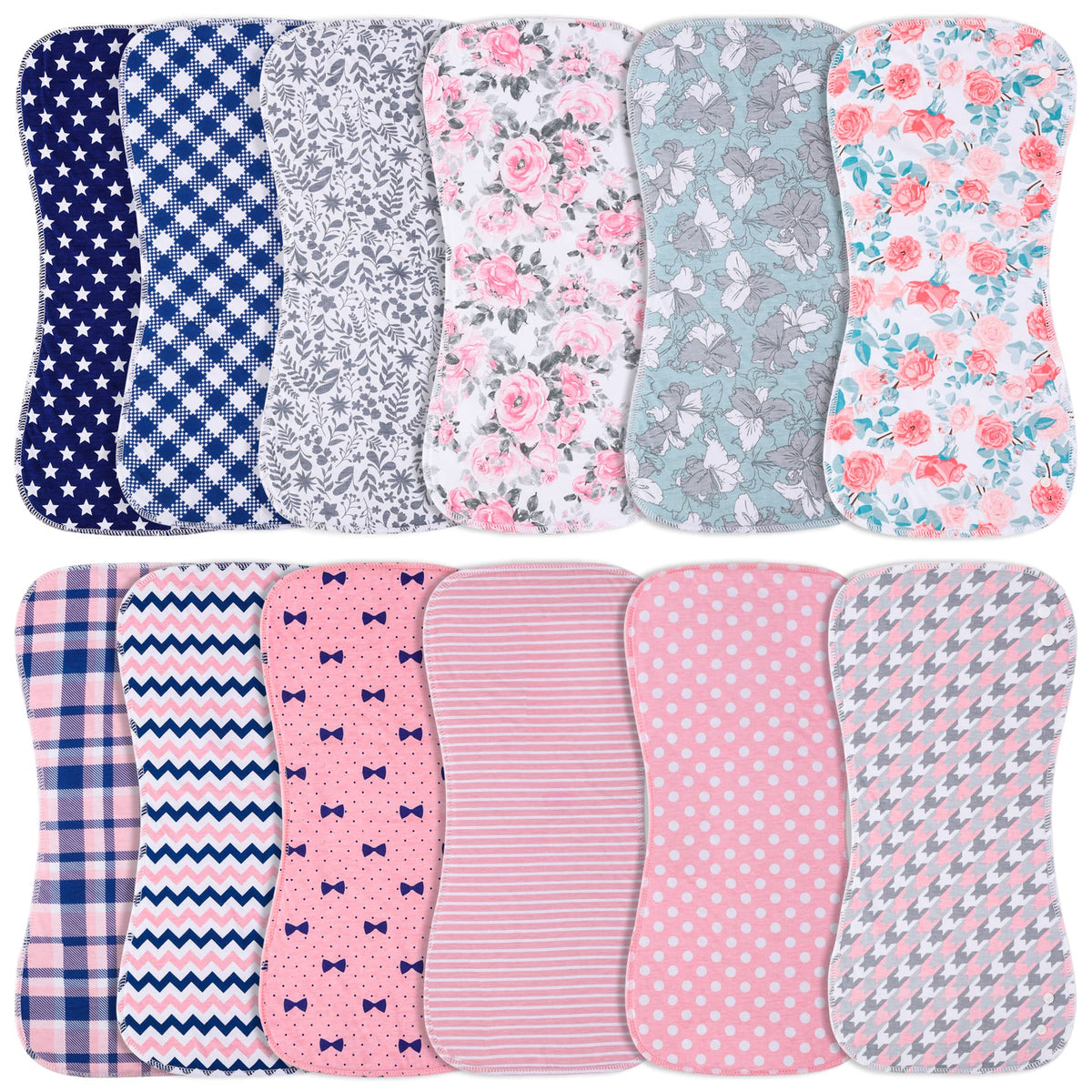 Benoxine baby burp cloth ultra-soft-absorbent for quick spill capture