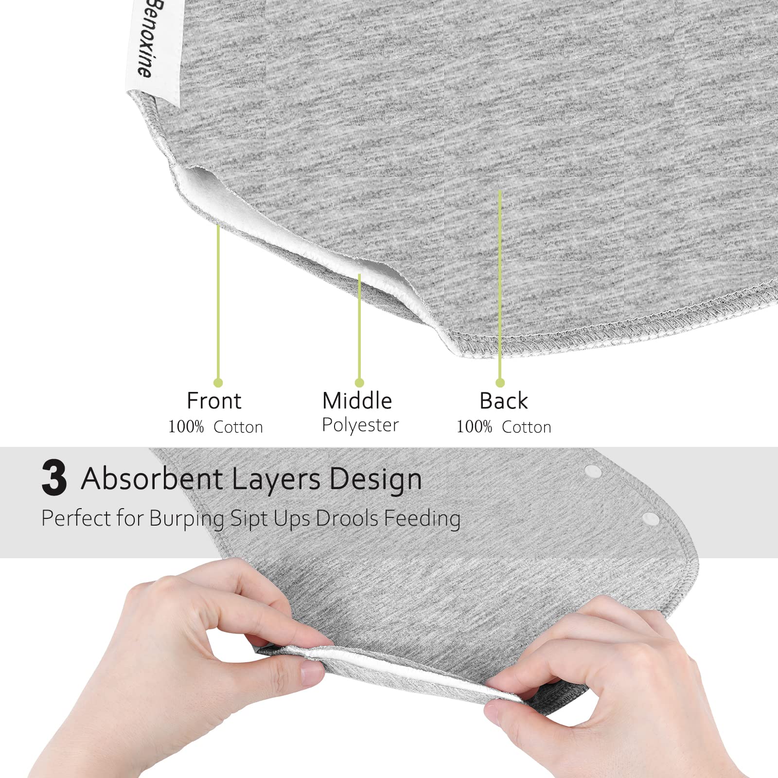 Benoxine burp cloth 12-pack ideal baby shower gift.