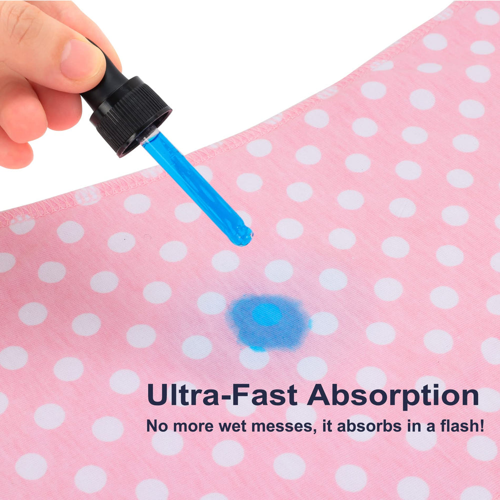 Benoxine burp cloth shows shoulder coverage to protect outfits during feeds.