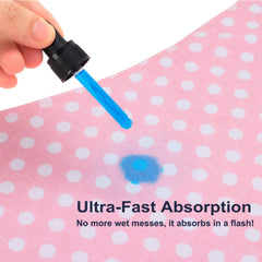 Benoxine burp cloth shows shoulder coverage to protect outfits during feeds.