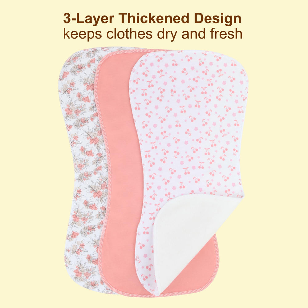 Benoxine burp cloths snap-button 2-in-1 bib conversion for feeding