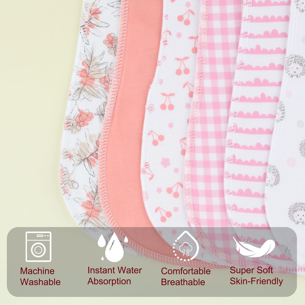Benoxine burp cloths front and back cotton feel gentle on skin