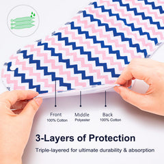 Benoxine burp cloths provide large size for full shoulder protection