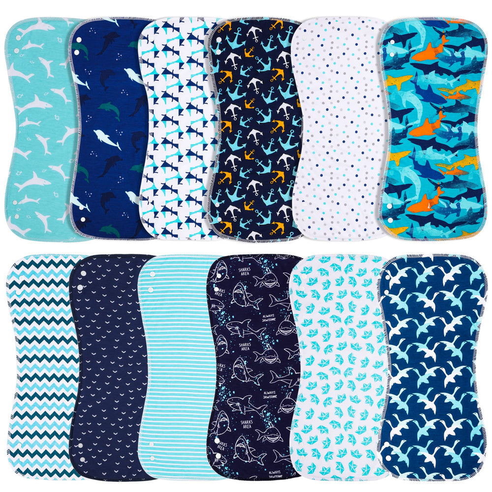 Benoxine baby burp cloths with shoulder coverage for clean outfits