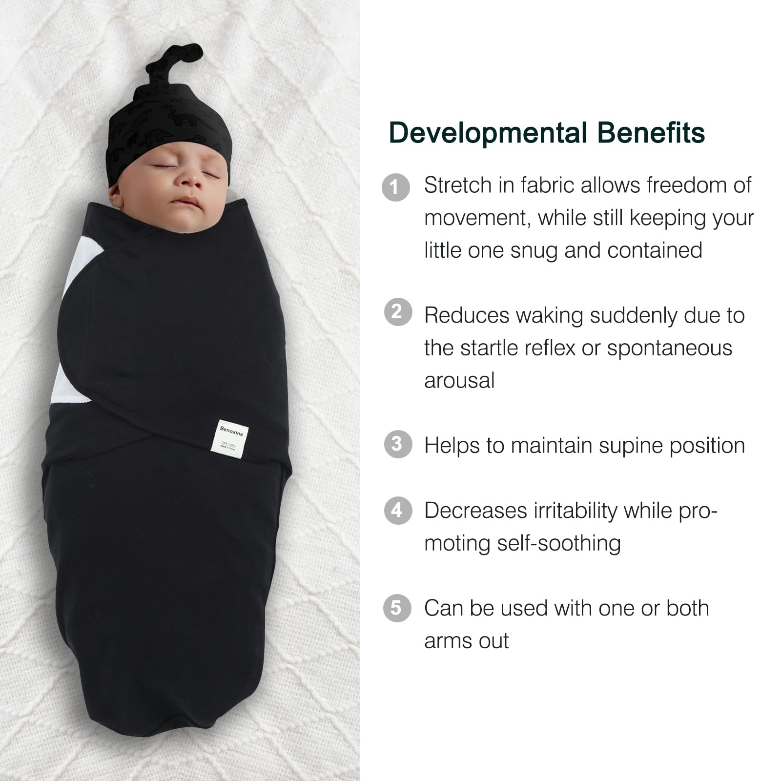 Benoxine swaddle blanket multipurpose cover for stroller, nursing, or car seat