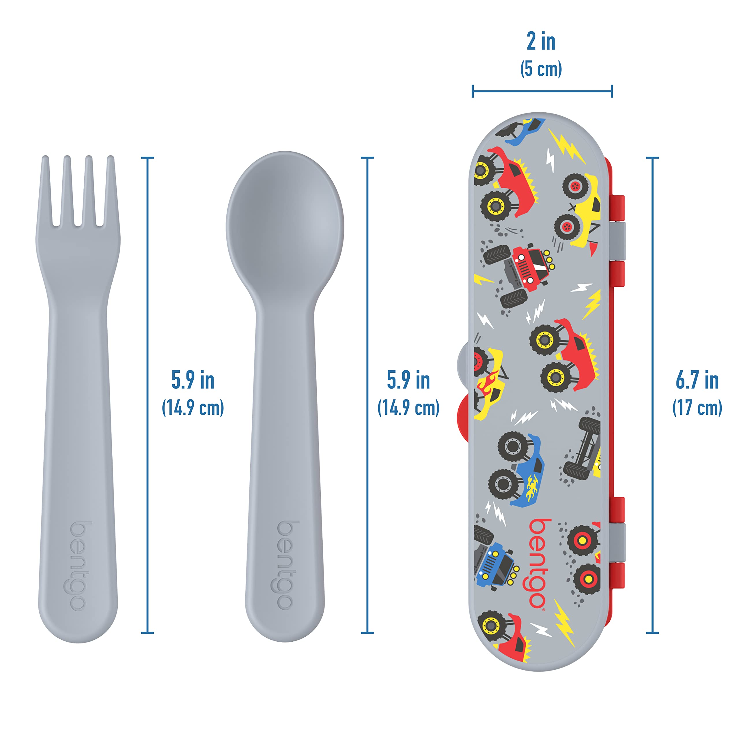 Bentgo Kids Utensil Set in lunch bag demonstrates portability