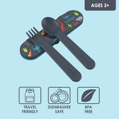 Bentgo Kids Utensil Set nested design saves space in backpacks.