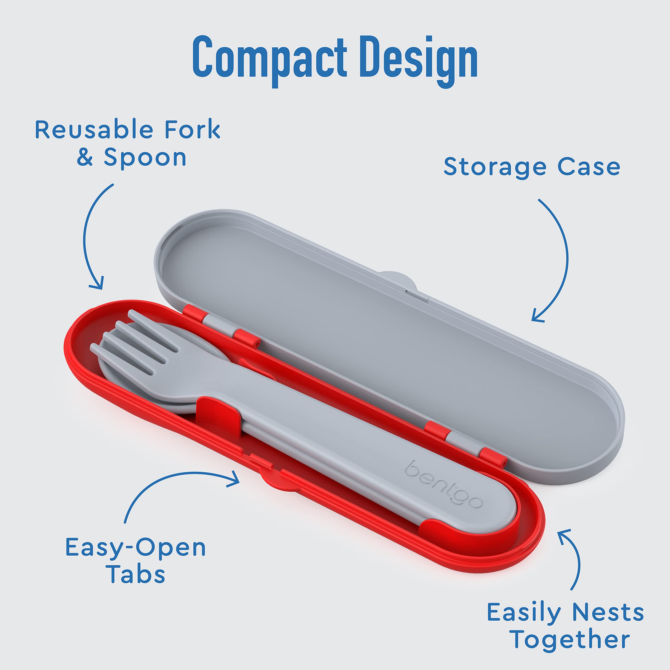 Bentgo Kids Utensil Set trucks design adds fun to meals and outings
