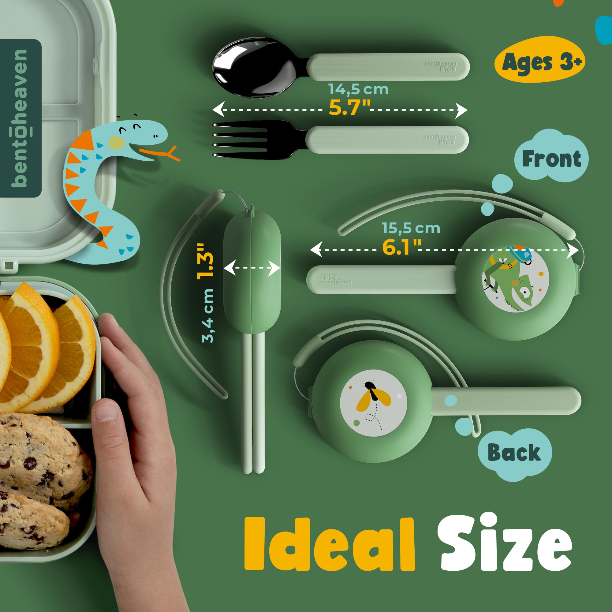 Bentoheaven BPA-free plastic handle with matte finish for comfortable grip.