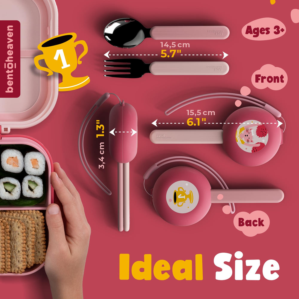 Bentoheaven BPA-free plastic handle offers kid-friendly grip during meals