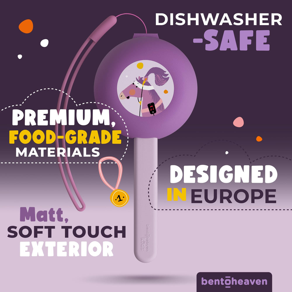 Bentoheaven kids utensils with matte plastic handle offer comfortable grip.