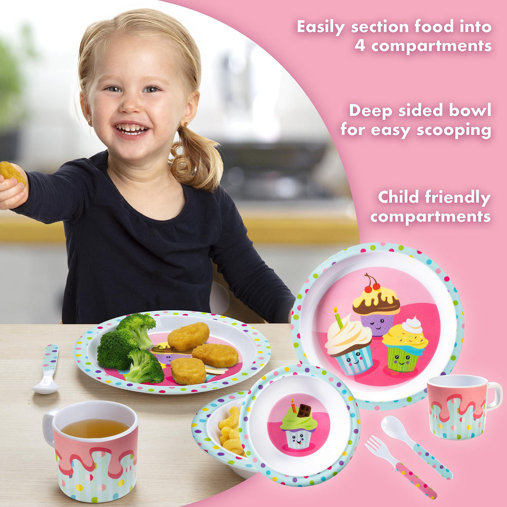 Bentology Cupcake Mealtime Cup with easy-grip lip encourages independent drinking.