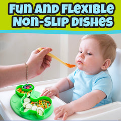 Bentology Dino Plates with Brontosaurus design adds playful dining and balanced portions.