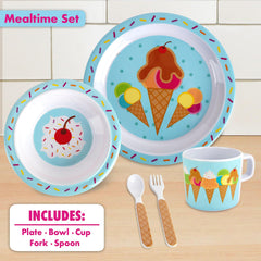 Bentology ice cream bowl with deep sides helps scooping.