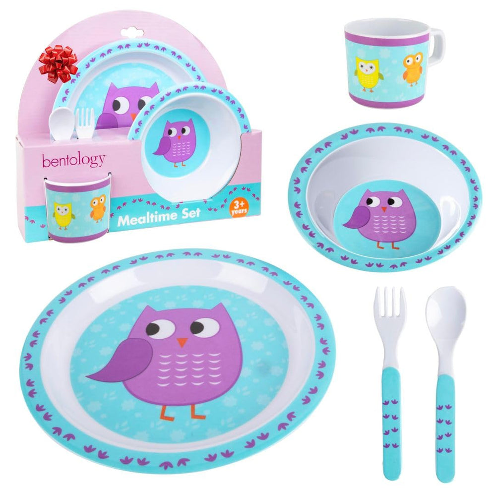 Bentology Owl Mealtime Plate helps toddlers scoop with ease