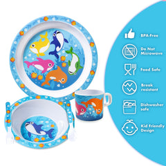 Bentology Shark Mealtime Fork designed for little hands at mealtime.