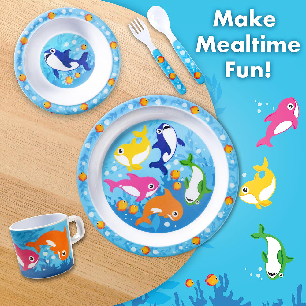 Bentology Shark Mealtime Spoon ideal for self-feeding and precise bites.