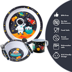 Bentology Space Mealtime Fork highlights kid-friendly metal prongs for confident self-feeding