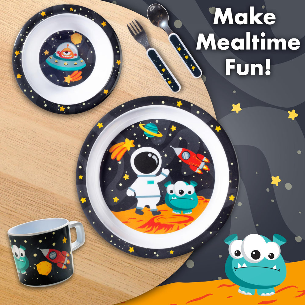Bentology Space Mealtime Spoon with easy-grip handle for toddlers during meals