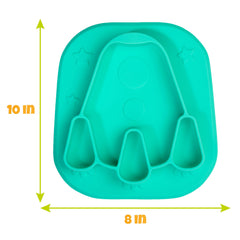 Bentology divided plate on-table showcases easy, mess-contained dining.