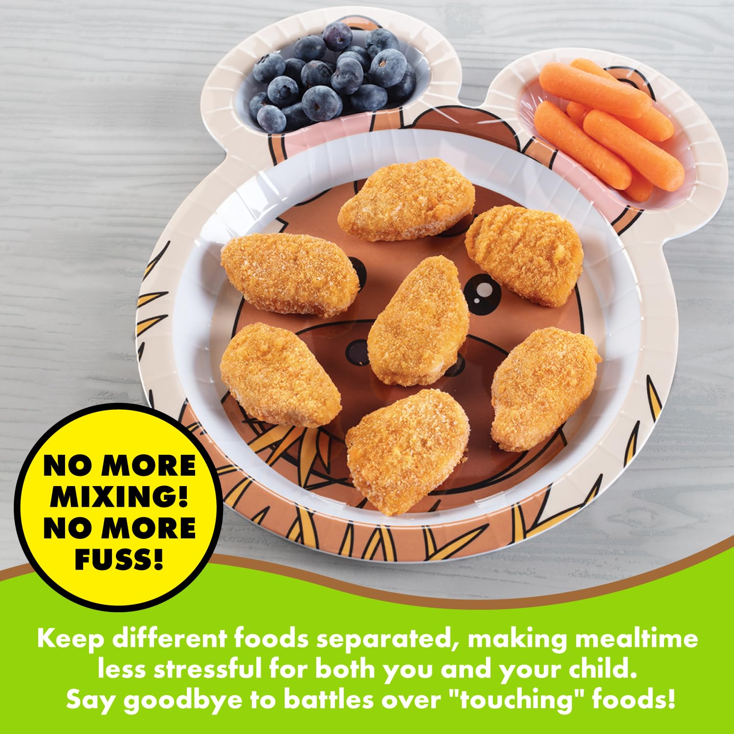 Bentology Zoo Farm plate Cow design makes meals playful.