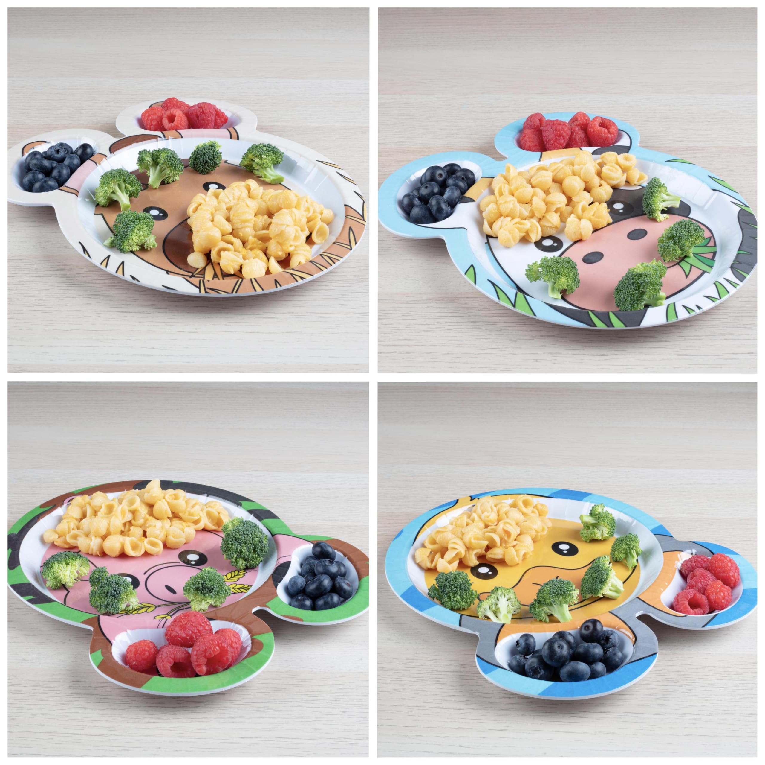 Bentology Zoo Farm plate durable-melamine with vibrant color lasting wash after wash.