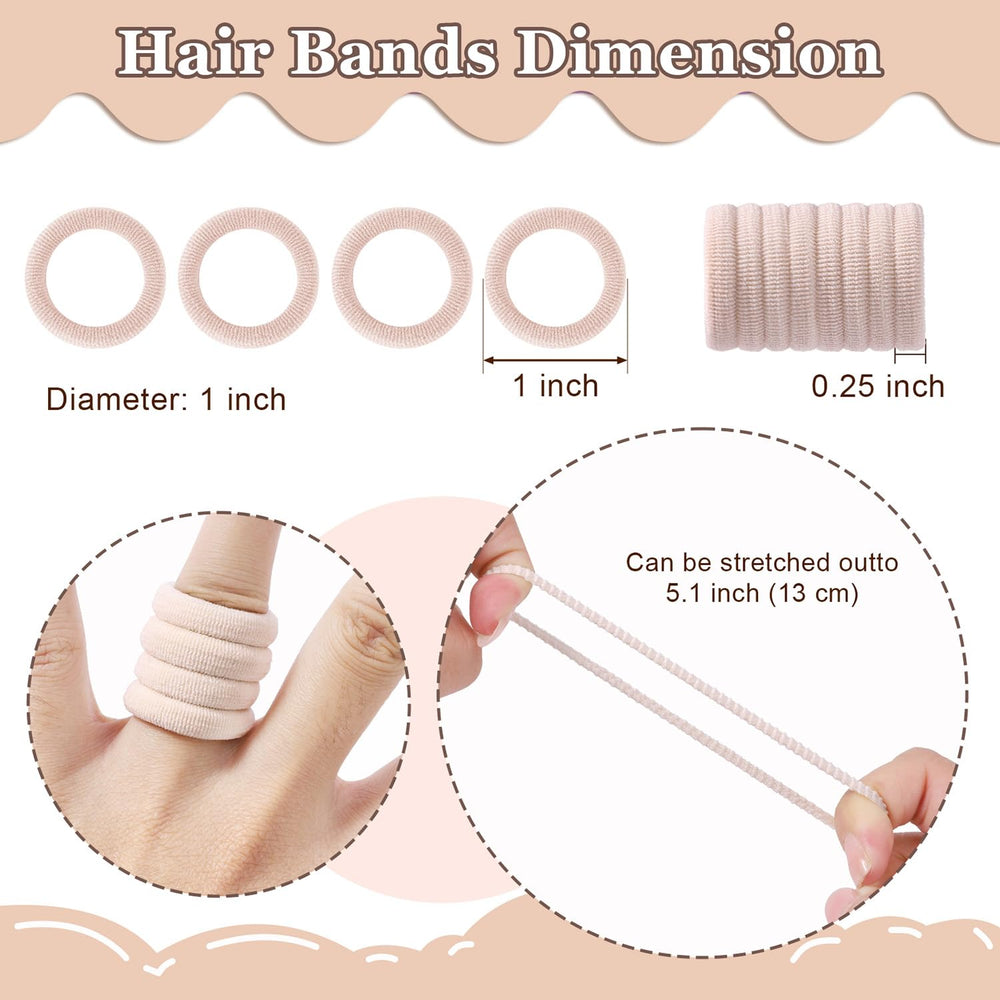BEoffer hair ties beige soft elastic helps prevent snagging and discomfort