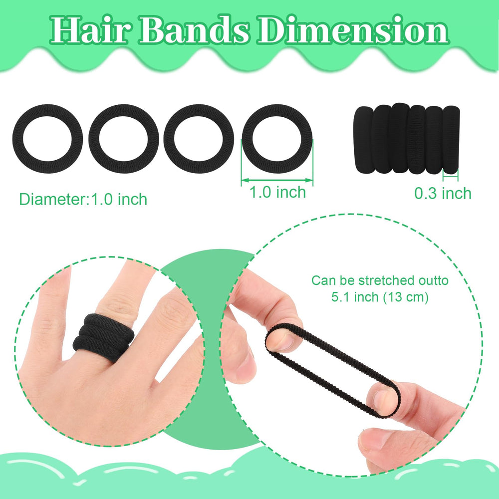 BEoffer hair ties for dreadlocks and braids, black, gentle hold