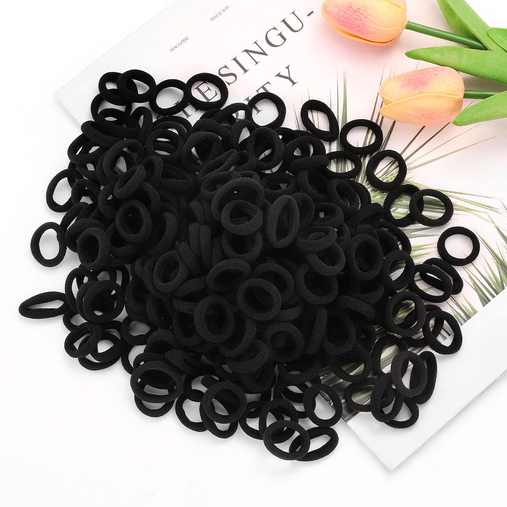 BEoffer non-damaging kids hair ties, black suitable for multiple hair types